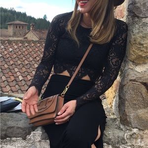 For Love and Lemons lace crop top